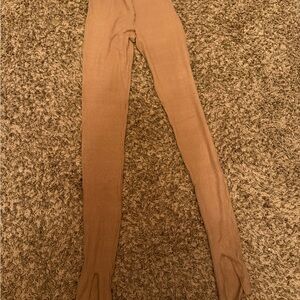 Free People Ribbed Tan Leggings